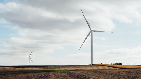 These bike shelters are made from wind turbines